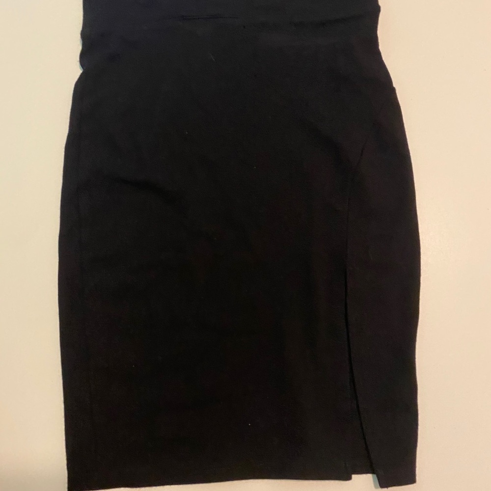 Women’s Black Pencil Skirt with a Slit
